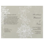 Contoured Bloom Taupe Wedding Program Flyer