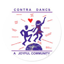 Contra Dance Gifts stickers by thatwhichisgood Contra Dance Gifts stickers