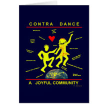 Contra Dance Joy Greeting Card