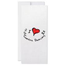 Contra Dancing I Heart-Love rack cards by danceteeshirts Contra Dancing I Heart-Love rack cards