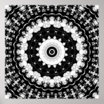 Contrast Kaleidoscope Print