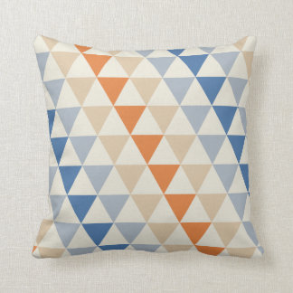 Blue And Orange Triangle Pattern Pillows - Blue And Orange Triangle Pattern Throw Pillows Zazzle