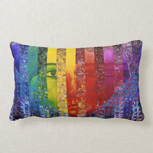 Conundrum I – Abstract Rainbow Woman Goddess Pillow