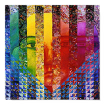 Conundrum I – Abstract Rainbow Woman Goddess posters