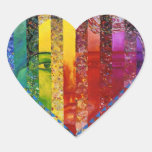 Conundrum I – Abstract Rainbow Woman Goddess Heart Stickers