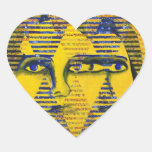 Conundrum II – Golden & Sapphire Goddess Heart Stickers
