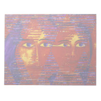 Conundrum III - Abstract Purple & Orange Goddess notepads