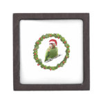 Conure Christmas Wreath Premium Trinket Box