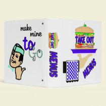 Convenient Take Out Menu Organizer Binder by malibuitalian Convenient Take Out Menu Organizer Binder