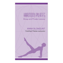 Convergent Lines Purple Pilates business cards