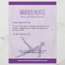 Convergent Lines Purple Pilates flyers