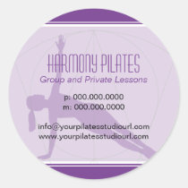 Convergent Lines Purple Pilates stickers