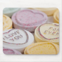 Conversation hearts candy I Love You Forever photo Mouse Pads