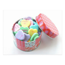 Conversation Hearts Postcard
