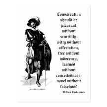 "Conversation should be Pleasant" Postcard