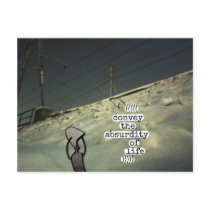 convey the absurdity of life postcard