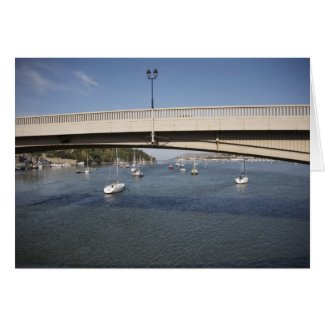 Conwy road bridge. card