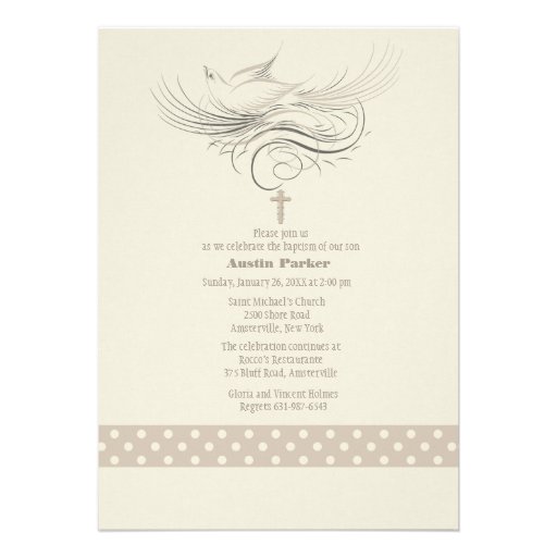 Cooing Dove Invitation (front side)