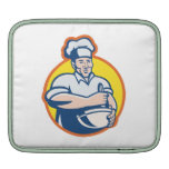 Cook Chef Baker With Mixing Bowl Retro iPad Sleeves
