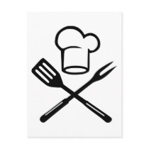 Cook - Chef - BBQ Post Card