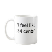 Cook in a Wig "34 Cent" Coffee Mug