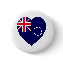 Cook Islands Flag Heart buttons by Vexillophile Cook Islands Flag Heart buttons