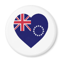 Cook Islands Flag Heart magnets by Vexillophile Cook Islands Flag Heart magnets