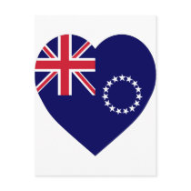 Cook Islands Flag Heart postcards by Vexillophile Cook Islands Flag Heart postcards