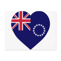 Cook Islands Flag Heart postcards by Vexillophile Cook Islands Flag Heart postcards