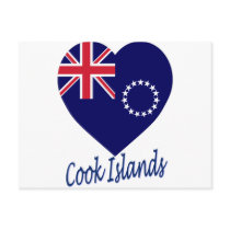 Cook Islands Flag Heart postcards by Vexillophile Cook Islands Flag Heart postcards