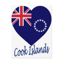 Cook Islands Flag Heart postcards by Vexillophile Cook Islands Flag Heart postcards