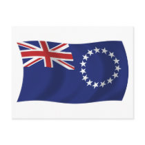 Cook Islands Flag Postcard by LivingFlags2 Cook Islands Flag Postcard