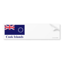 Cook Islands Flag with Name bumper stickers by Vexillophile Cook Islands Flag with Name bumper stickers