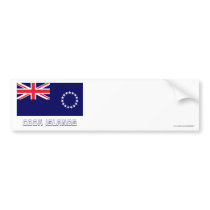 Cook Islands Flag with Name bumper stickers by Vexillophile Cook Islands Flag with Name bumper stickers