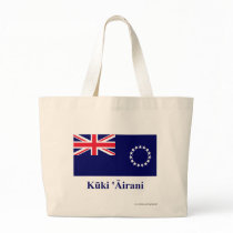 Cook Islands Flag with Name in Maori Canvas Bag