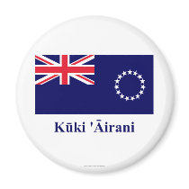 Cook Islands Flag with Name in Maori magnets by Vexillophile Cook Islands Flag with Name in Maori magnets