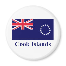 Cook Islands Flag with Name magnets by Vexillophile Cook Islands Flag with Name magnets