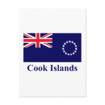 Cook Islands Flag with Name postcards by Vexillophile Cook Islands Flag with Name postcards