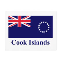 Cook Islands Flag with Name postcards by Vexillophile Cook Islands Flag with Name postcards