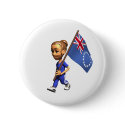 Cook Islands Girl buttons by worldtees Cook Islands Girl buttons
