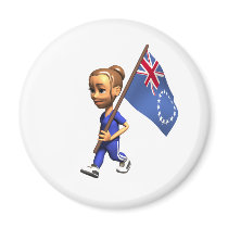 Cook Islands Girl magnets by worldtees Cook Islands Girl magnets