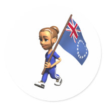 Cook Islands Girl stickers by worldtees Cook Islands Girl stickers