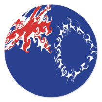Cook Islands Gnarly Flag stickers by Flagnostic Cook Islands Gnarly Flag stickers