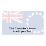 Cook Islands, New Zealand flag Business Card Template