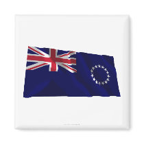Cook Islands Waving Flag magnets by Vexillophile Cook Islands Waving Flag magnets