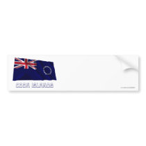 Cook Islands Waving Flag with Name bumper stickers by Vexillophile Cook Islands Waving Flag with Name bumper stickers