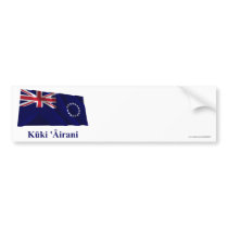 Cook Islands Waving Flag with Name in Maori bumper stickers by Vexillophile Cook Islands Waving Flag with Name in Maori bumper stickers