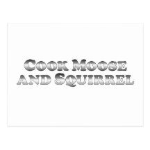 Cook Moose and Squirrel - Basic Postcards