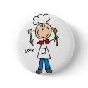 Cook Stick Figure Button by stick_figures Cook Stick Figure Button