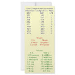 Cookbook Book Marker Rack Card Design